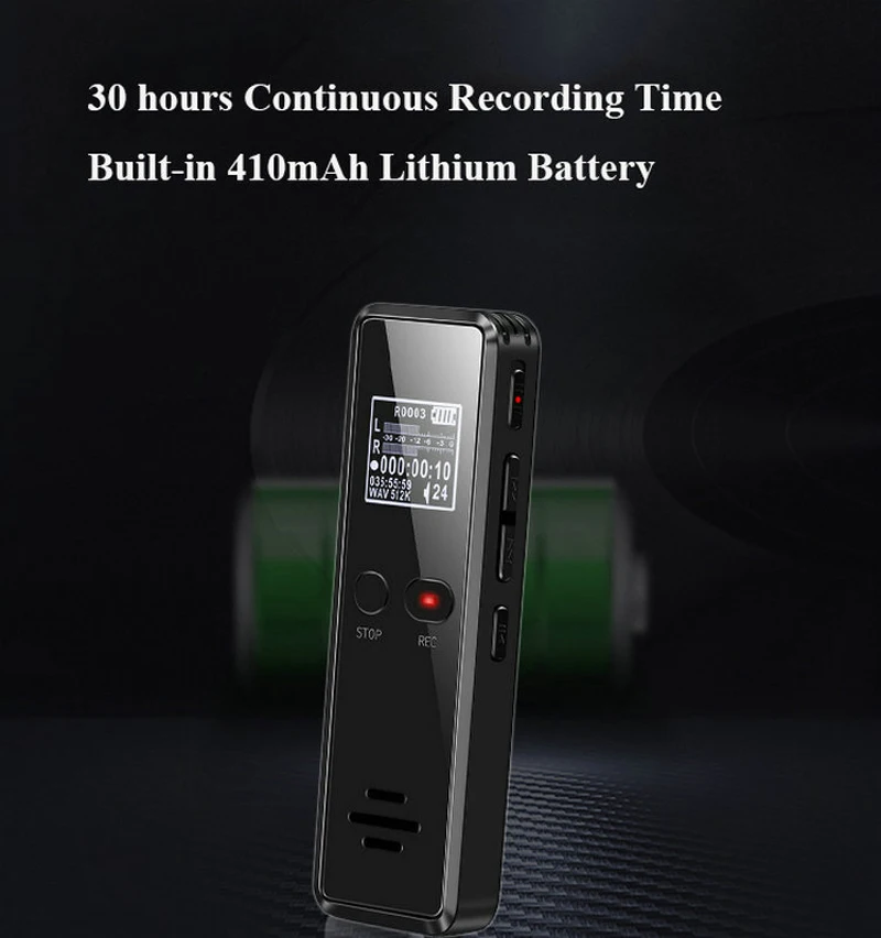 Volemer V90 Digital Voice Activated Recorder Dictaphone Long Distance Audio Recording Mp3 Player Noise Reduction Wav Recording (5)