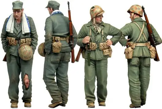 

1/35 Resin Figure WW2 US Soldier 2pc/set Model Kits