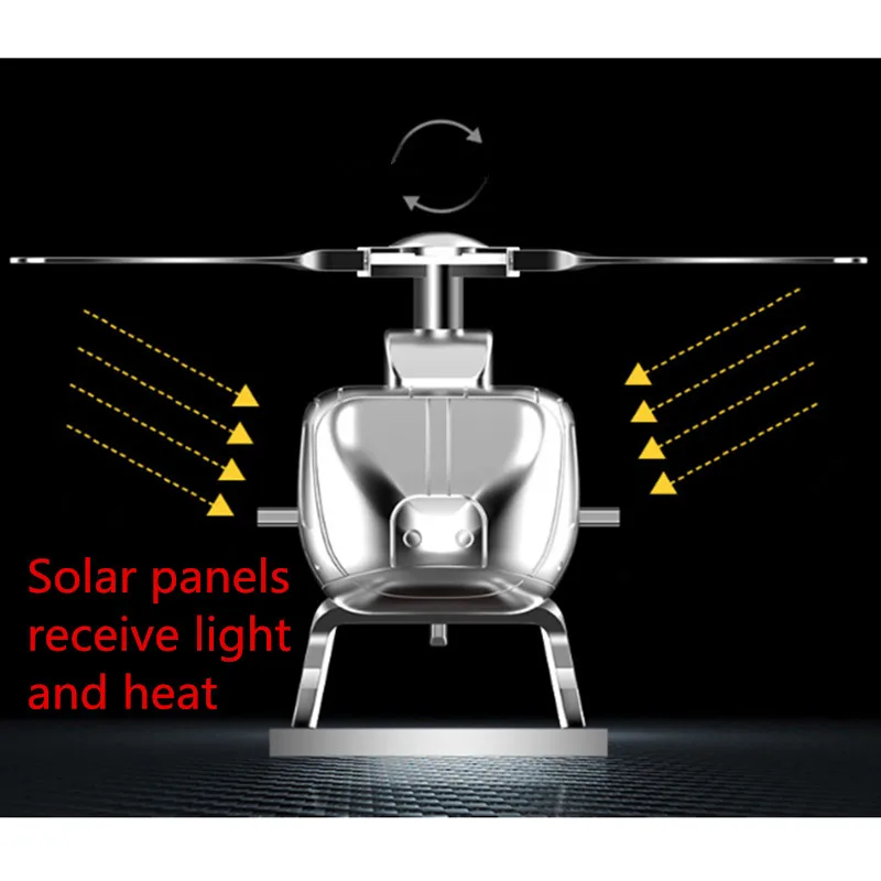 Автомобильные принадлежности креативный вертолет авиационный Декор высококачественный металлический подарок солнечный автомобиль духи аромат автомобиль самолет орнамент - Название цвета: silver