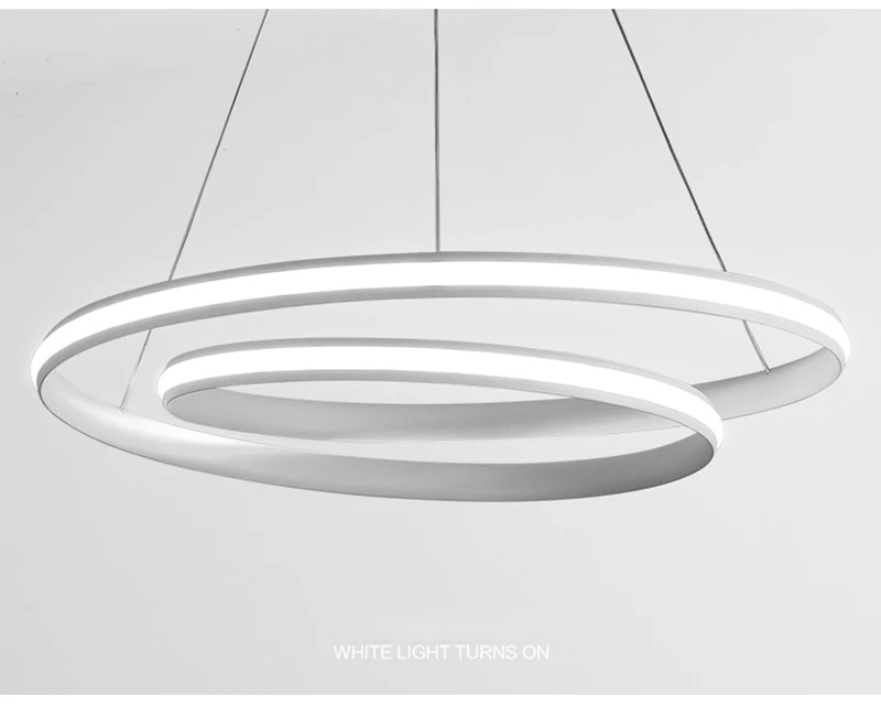 Горячие креативные современные светодиодные подвесные светильники для гостиной столовой спальни белый или черный деко подвесные светильники принадлежности 90-260 в