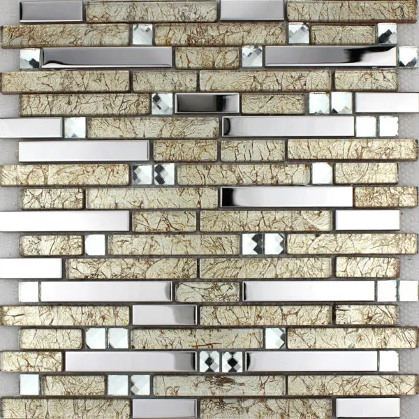 Crystal Glass Tiles sheets diamond Mosaic Wall stickers ...