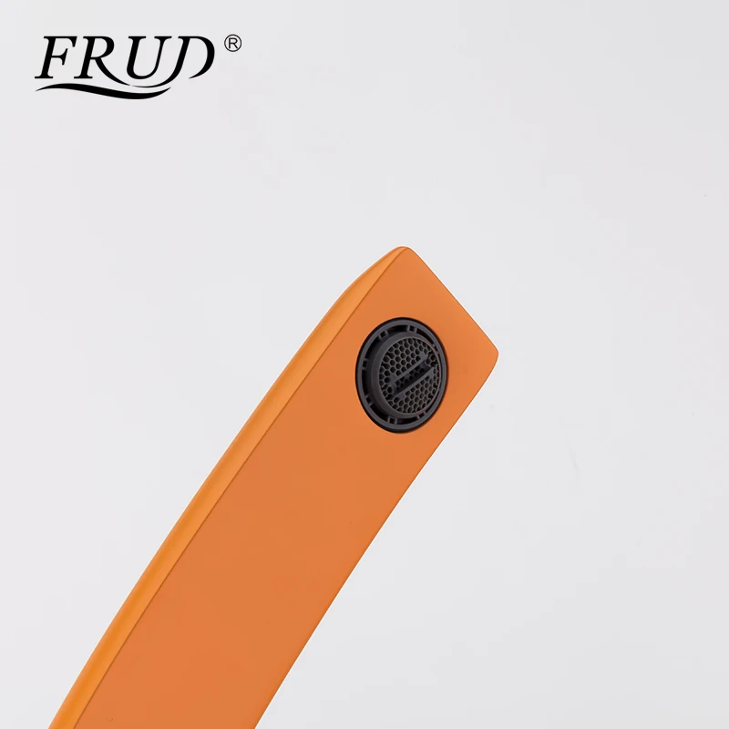 FRUD الحمام صنبور الطابق الخيالة حوض خلاط صنبور الكروم صنبور مصرف الغرور الساخن الباردة المياه توفير المياه صنبور البرتقال Y10007