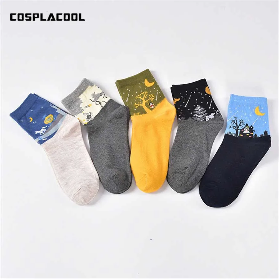 

[COSPLACOOL] Cartoon Christmas Socks Halloween Gift Women Creative Character Pattern Funny Socks meias Japan Harajuku Socks