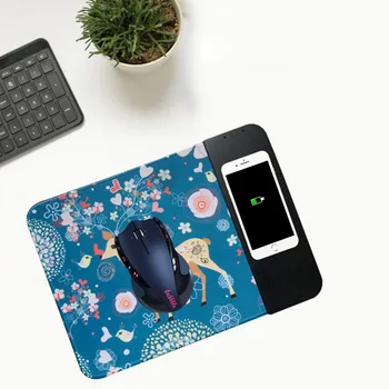 

Besegad 2 in1 Multifunction Qi Wireless Charger Mousepad Mouse Pad Mat Charging Pad for Home Office School Campus 30x23.7x0.65cm
