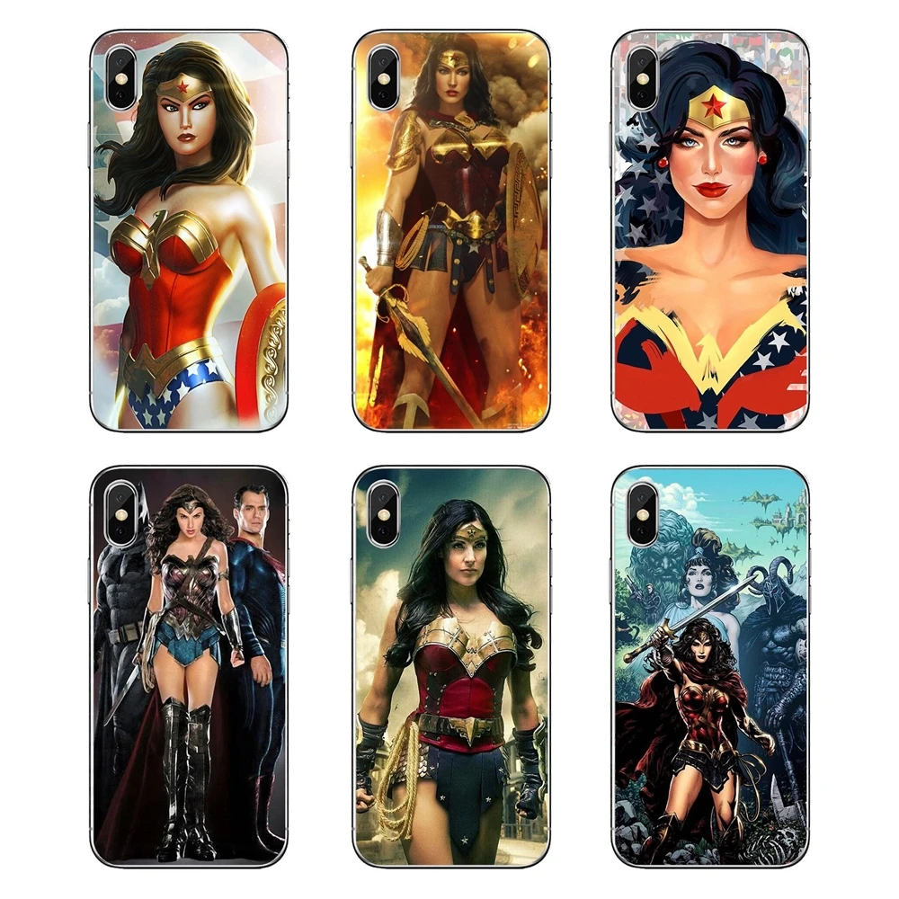 Для iPod Touch iPhone 4 4S 5 5S 5C SE 6 S 7 8 X XR XS плюс MAX винтаж поп-арт женщин сексуальная Wonder Woman