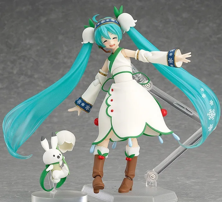 Аниме Vocaloid Hatsune Miku Figma EX-037 Twinkle Snow Ver. Figma 307 ПВХ фигурка Коллекционная модель детские игрушки кукла 14 см - Цвет: 024