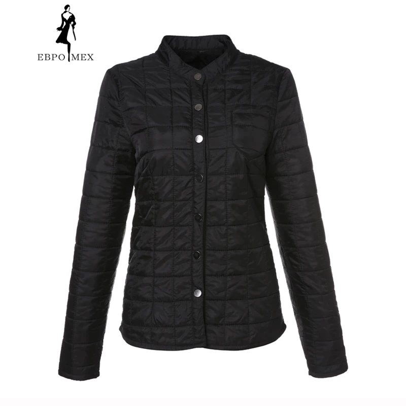 

Lightweight Parkas Female Warm Slim Thin Short Coat large size solid color 2018 New Spring Jacket Parka Women EBPO MEX
