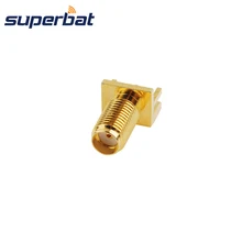 Superbat SMA Конец launch Jack гнездовой разъем 50 Ом PCB прямой конец launch PCB Mount. 062 ''(1,57 мм) Средняя версия