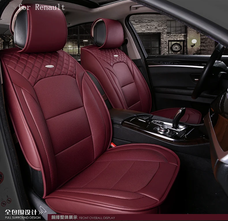 waterproof pu leather car seat cover for renault megane 2 captur logan