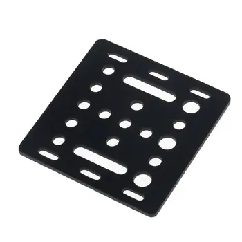 

3D Printer Part Openbuilds V-Slot Gantry Plate 20mm Black Sand Blasting 65.5mmx65.5mmx3mm Without Wheel