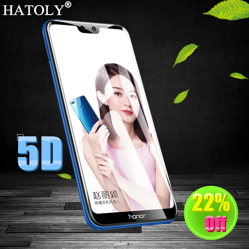 Закаленное 5d стекло HATOLY для Huawei Honor 9i 2018 защита экрана фотопленка с полным