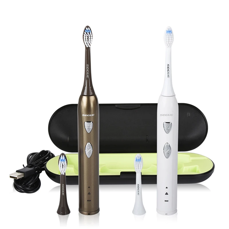 

SOGUE Sonic Electric Toothbrush Travel Box Maglev Motor USB Charge 1 holder 2 FDA brushhead S52 Escova de Dente Eletrica Sonico