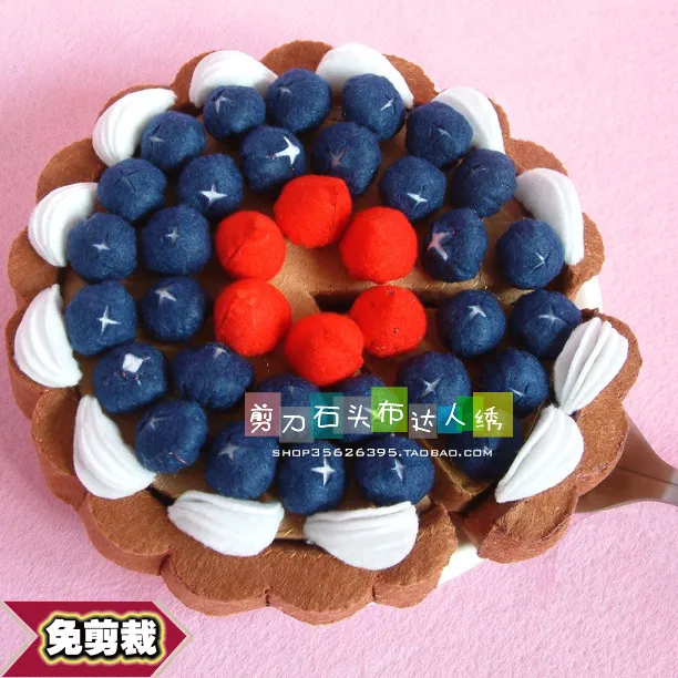DIY food snacks / Blueberry Cake Fabric Felt kit Non-woven cloth Craft Sewing set Handwork Material needlework JDSTB | Дом и сад