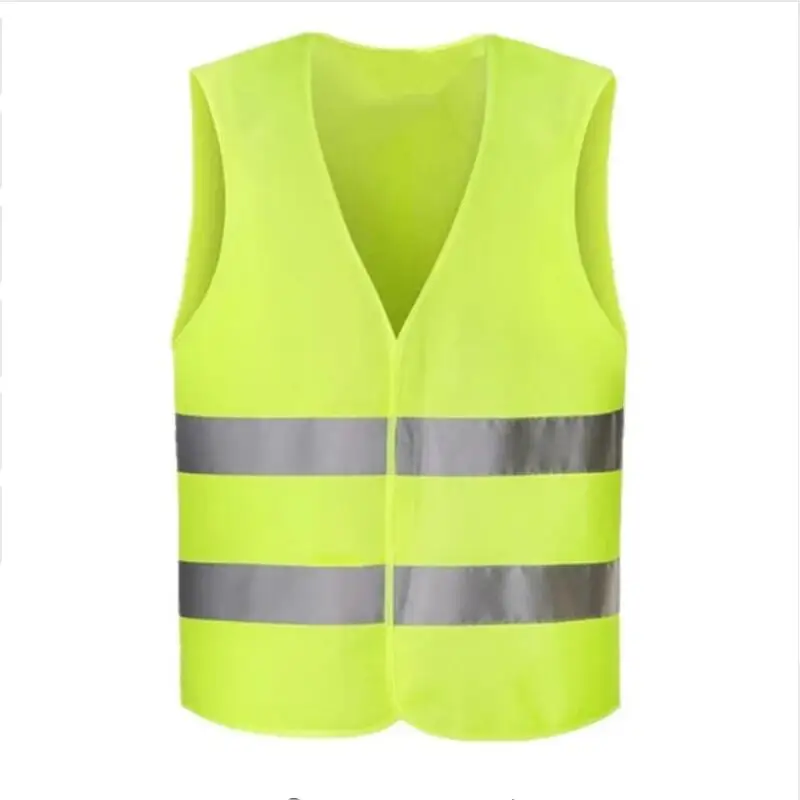 Высокая видимость желтый жилет Светоотражающая защитная спецодежда для ночного бега Велоспорт человек Предупреждение рабочая одежда флуоресцентный