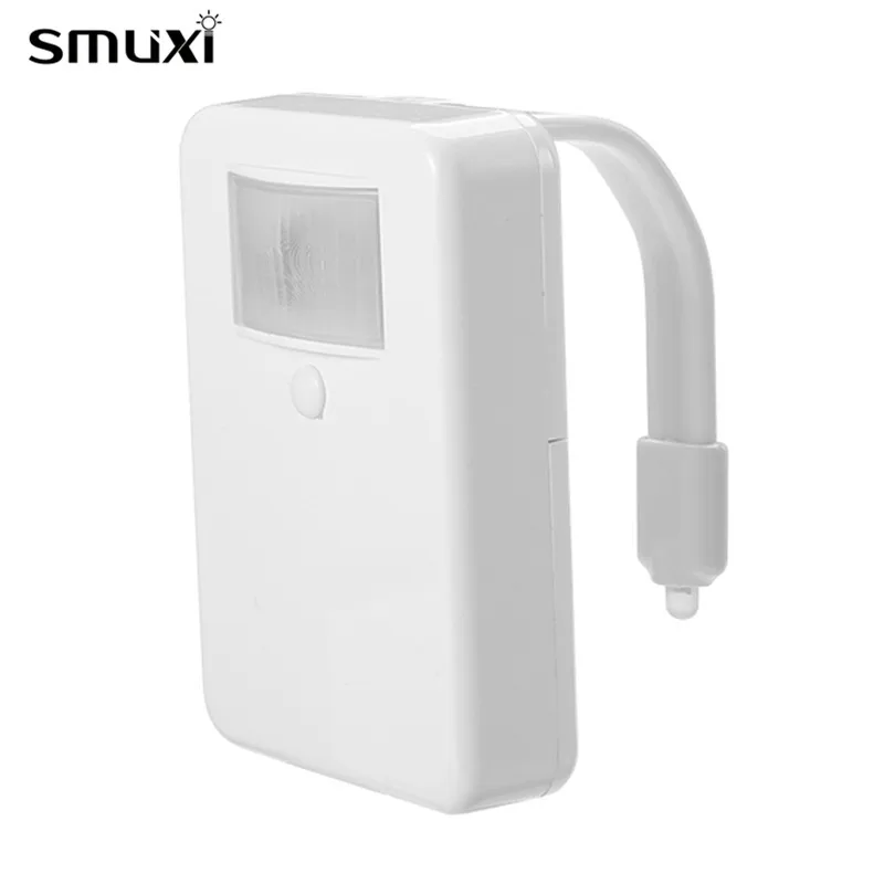 

Mrosaa Wireless ABS 16 Colors Intelligent Closestool Induction Senser LED Night Light RGB Color Changing Toilet Night Lamp