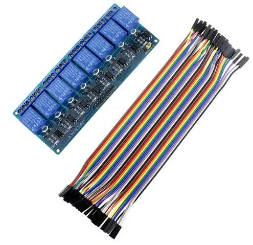 

8 Channel Relay Module + Female-Female Dupont Cable For arduino Raspberry Pi DSP AVR PIC ARM