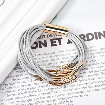 

New Punk Gothic Custom Multifunction Leather Bracelets For Women Multi-layer Wide Wrap Bracelets & Bangles Jewelry Drop Shipping