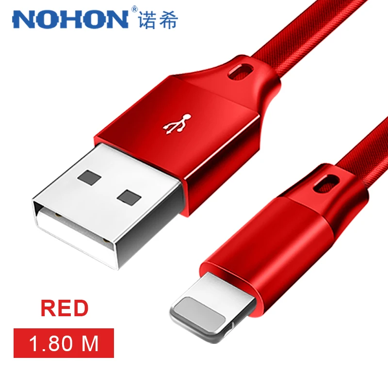 

NOHON USB Charging Cable For iPhone X XS MAX XR 8 7 6 6S 5 5S Plus IOS 10 11 Lighting Fast Charger Data Sync Cable For ipad mini