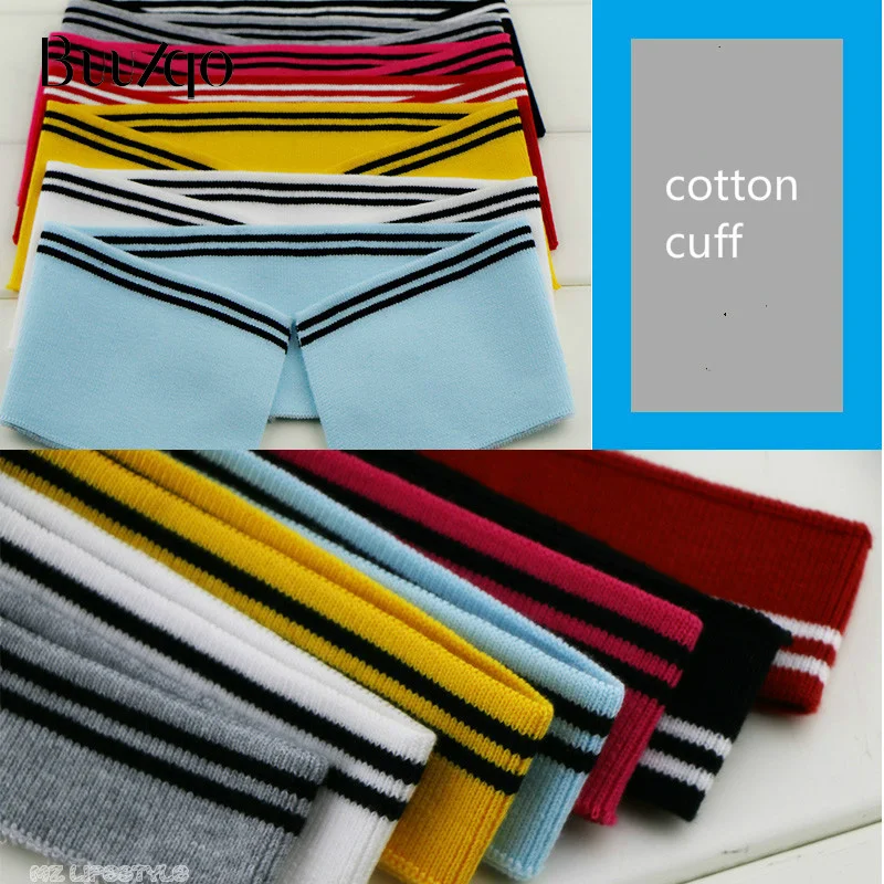 

Cotton knit striped rib spring / summer stretch neckline cuff hem for DIY T-shirt cuffs rib top fabric garment accessories.