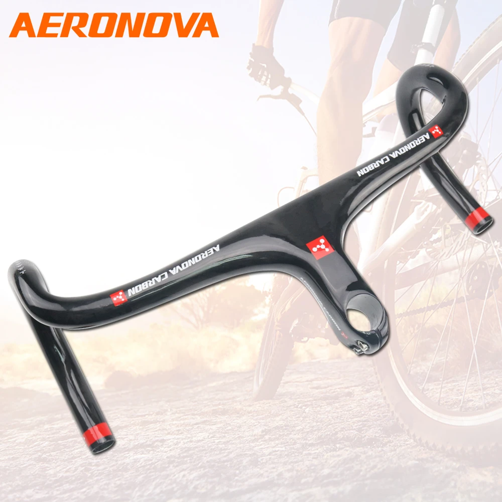 Carbon Fiber Integrated Road Bicycle Handlebar 28.6mm clamp Drop handle bar