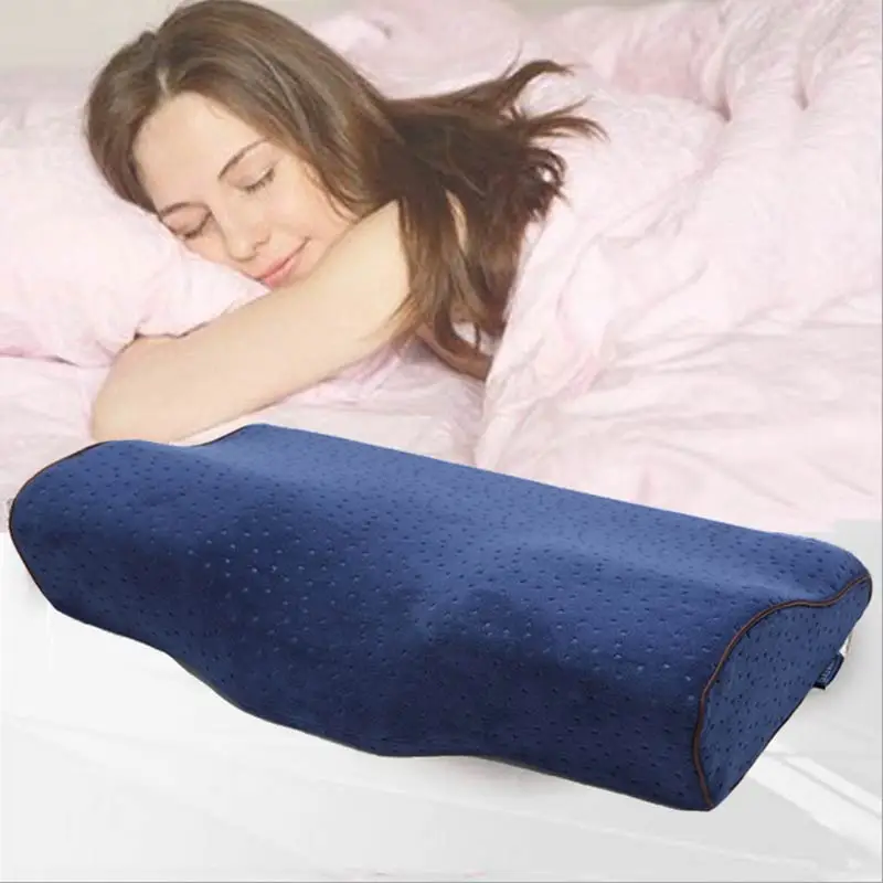 

2016 New High Quality Memory Foam Pillow Care New Orthopedic Latex Neck Pillow Fiber Slow Rebound Cervical HealthTravel Pillow