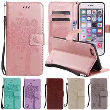 For Coque iPhone 6 Case Leather Wallet + Silicone Cover iPhone 6 Phone Case Cover Cat Tree Flip Case For iPhone 6 6s Case Capa