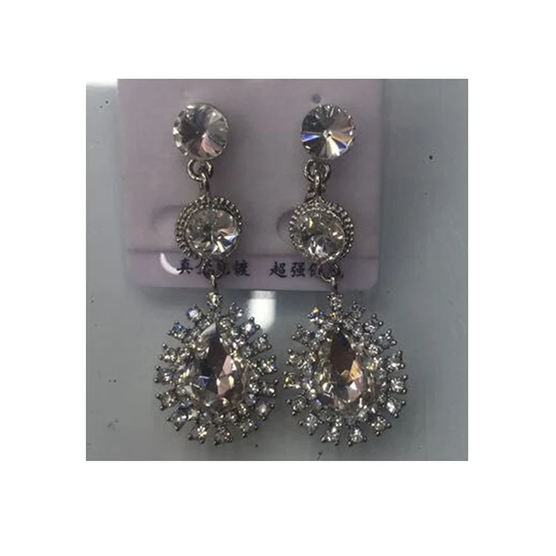 Женские серьги клипсы с австрийским кристаллом 7 цветов|clip on earrings|crystal clip earringsclip |