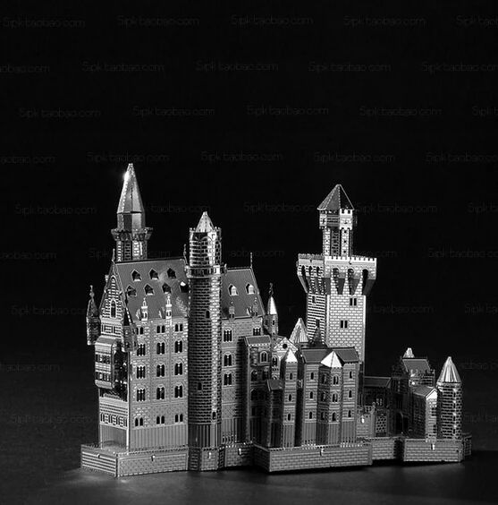 Nuevas llegadas Juguetes Educativos DIY 3D Metal puzle Neuschwanstein Castillo modelo para niños/adultos Juguetes Educativos modelo Nuevas llegadas Juguetes Educativos DIY 3D Metal puzle Neuschwanstein Castillo modelo para niños/adultos Juguetes Educativos modelo