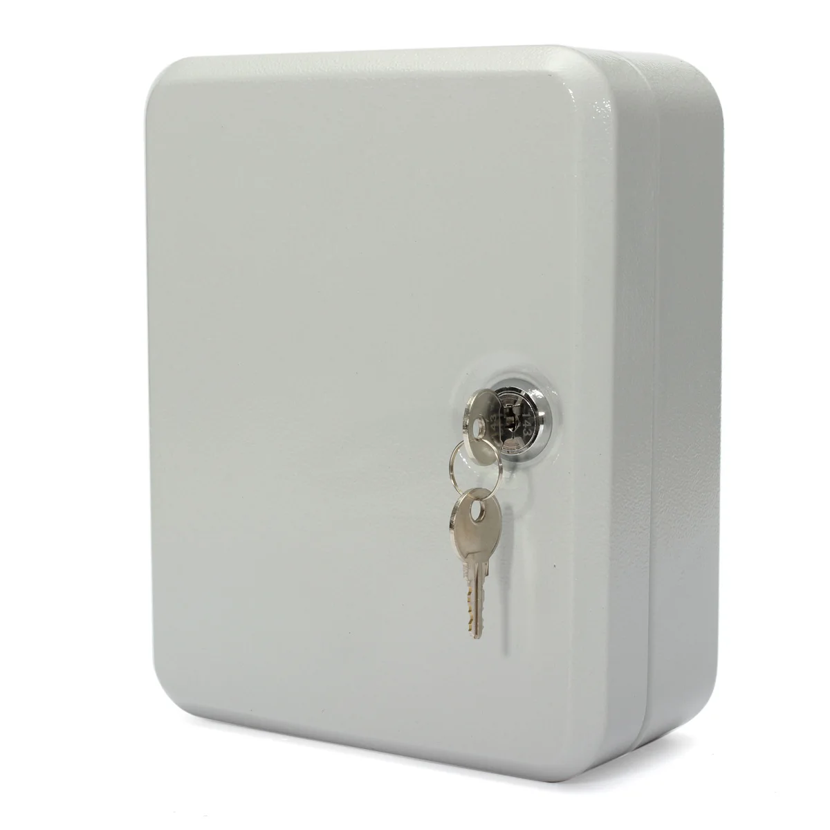 LOCKABLE METAL KEY STORAGE BOX 20 Tags Locking Wall Mounted Cabinet Safe Case 