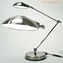Коромысло матовый никелевый светодиодный настольный светильник Ac 220 v книжный свет лампы для чтения ночное освещение аккумуляторные Настольные лампы для спальни
