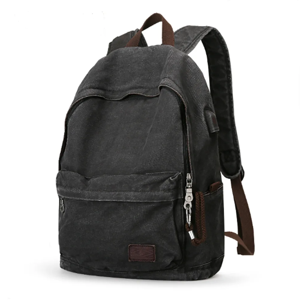 

Men Canvas Backpack College Student School Backpack Vintage Bags for Teenagers Vintage Mochila Casual Rucksack Travel Daypack