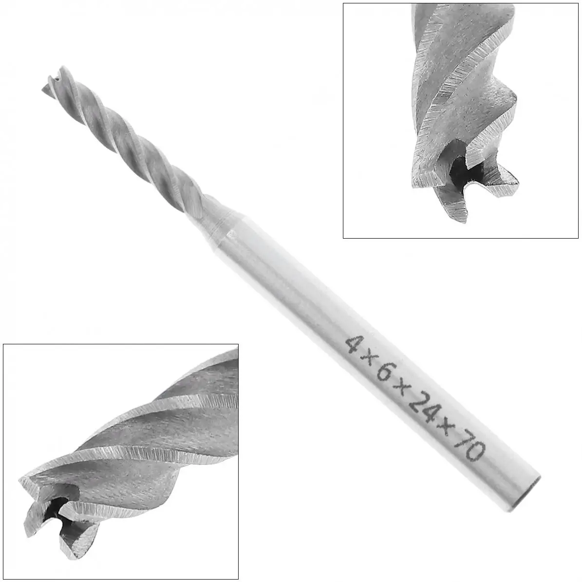 

TORO 4mm 8mm 4 Flute HSS & Aluminum End Mill Cutter with Extra Long Straight Shank for CNC Mold Processing