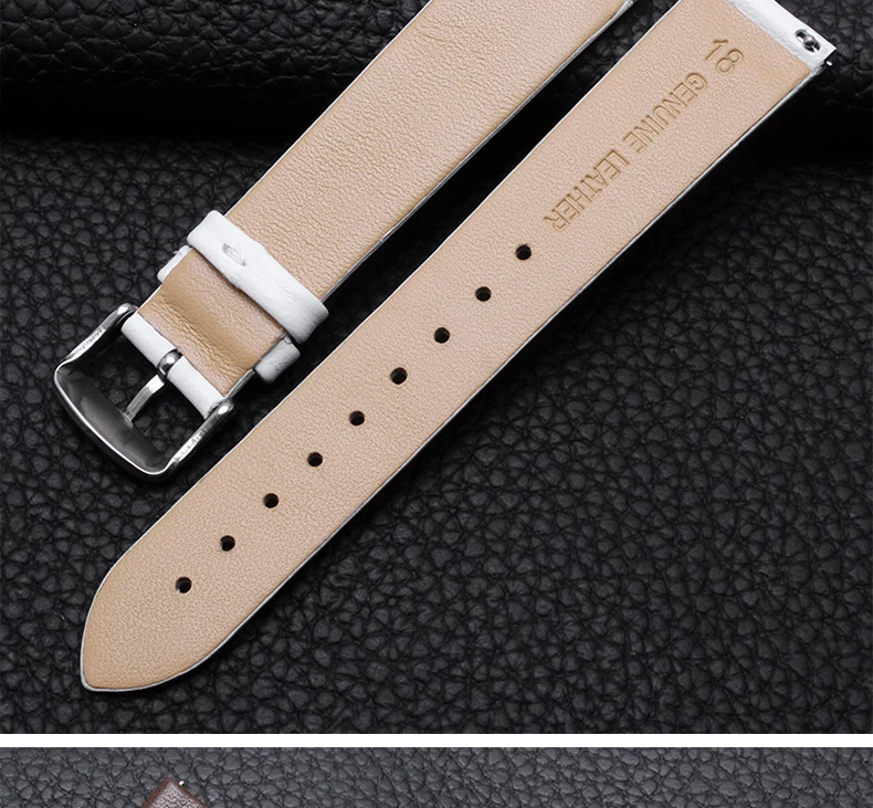 18 мм 20 мм ультратонкий кожаный ремешок, аксессуары для умных часов, мужской цветной браслет из натуральной кожи, подходит для Withings Activite/steel/Pop