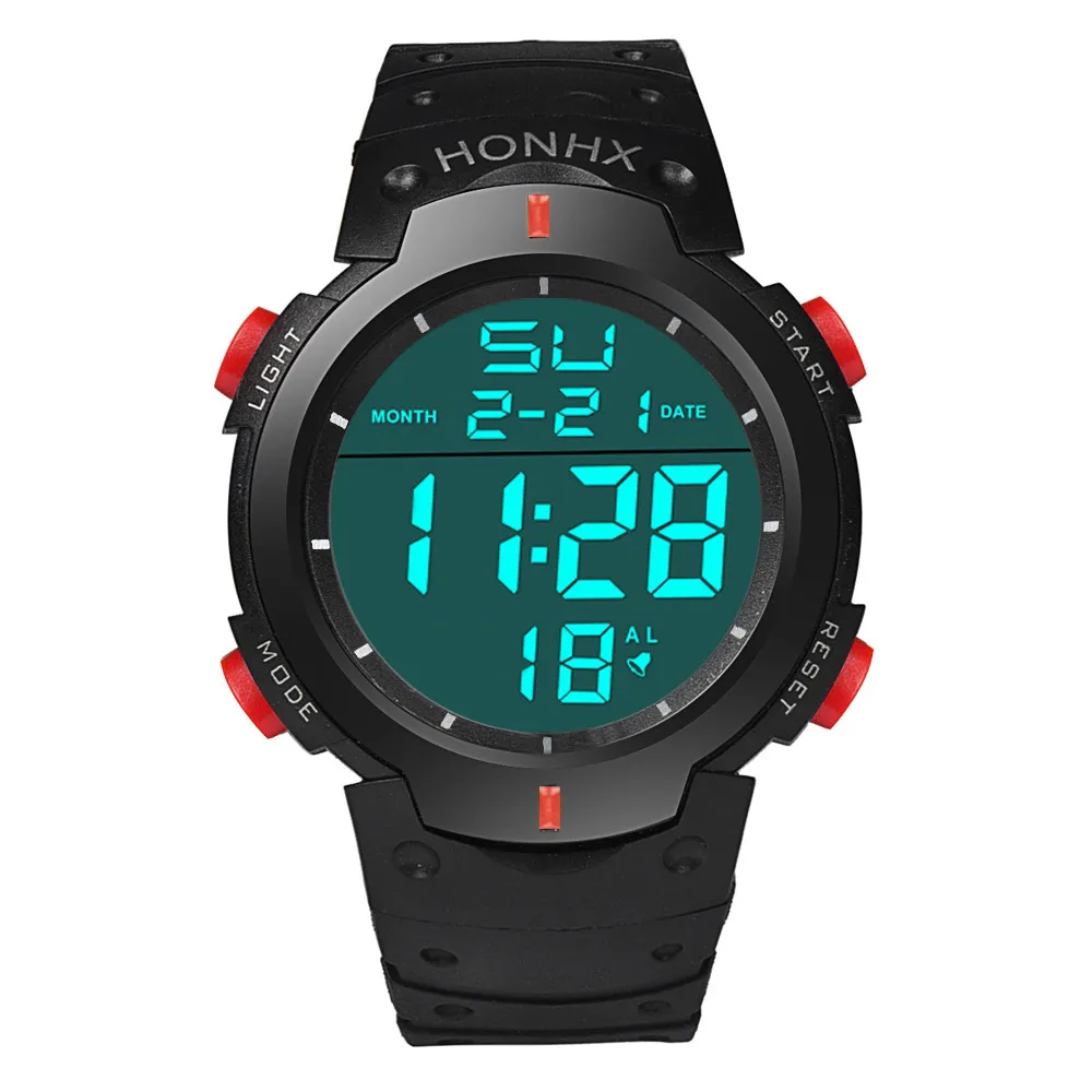 

sanwony LCD Digital Stopwatch Date Rubber Sport Wrist Watch Fashion Waterproof Men Boy watch men relogio kol saati sport watches