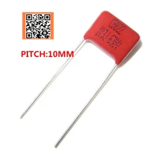 10 Uds 630V 1NF 102J 2.2NF 222J 10NF 103J 22NF 223J paso 10MM 630V 10mm de paso 5% DIP CBB condensador de película de polipropileno