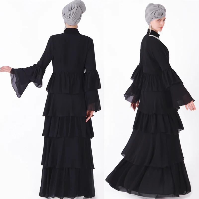 Abaya dubai kaftan hijab muçulmano vestido malásia