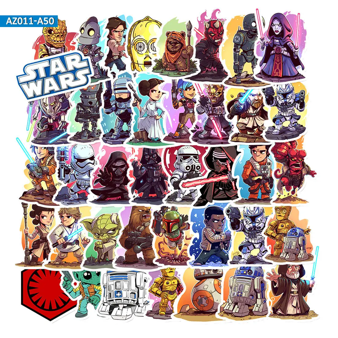 50pcs Star Wars Stickers for Mobile Phone Laptop Luggage Suitcase Guitar Skateboard Bicycle Car PVC Waterproof Decal Stickers 50pcs Star Wars Stickers for Mobile Phone Laptop Luggage Suitcase Guitar Skateboard Bicycle Car PVC Waterproof Decal Stickers