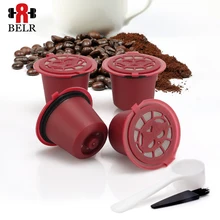 

3PCS/bag Coffee Capsulas For Nespresso Refillable Coffee Filter Capsules Cup Dripper Coffee Maker Tool Get 1 Spoon +1 Brush