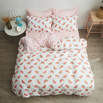 

Watermelon fruit 4/3pcs Bedding Sets duvet cover quilt cover Set bed sheet pillow cases soft cute comfortable Home textiles