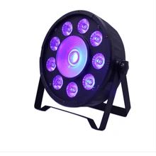 12 шт./лот горячая Распродажа rgbw светодиодный плоский par свет 9+ 1 светодиодный свет для сцены DMX512 пластиковый корпус