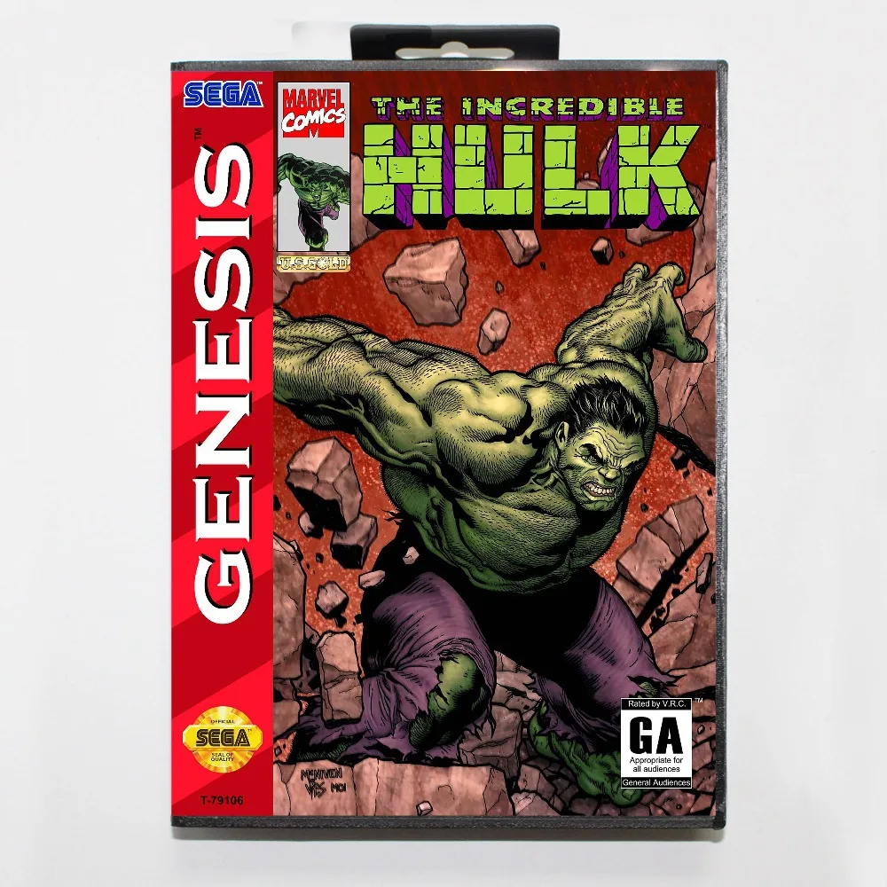 Невероятная игра Hulk 16 бит MD с розничной коробкой для Sega Mega Drive/ Genesis|16 bit|md game16 bit md |