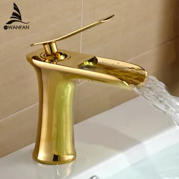 

Basin Faucets Waterfall Bathroom Faucet Single handle Basin Mixer Tap Bath Antique Faucet Brass Sink Water Crane Silver 6009