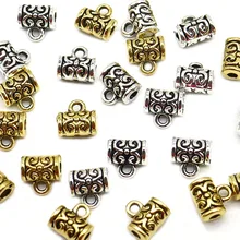 50 шт./лот золото/серебро Корона металлические разъемы из цинкового сплава для браслета металлический разделитель для бусин ювелирных изделий