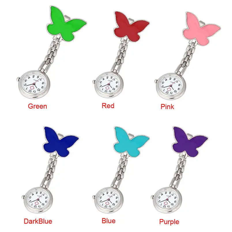 

Nurse Clip-on Fob Brooch Pendant Hanging Fobwatch Butterfly Star Pocket Watch Be women's gifts Relogio Feminino Hot 20