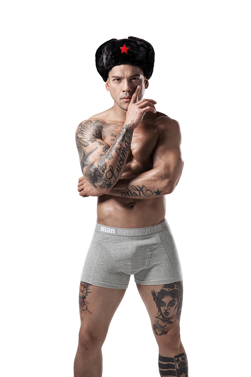 boxer mens underwear men cotton underpants male pure men panties shorts underwear boxer shorts  cotton solid cuecas