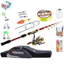 2,1 м-3,6 м углеродная телескопическая удочка, комбо с катушкой, рыболовные приманки, крючки, сумка для переноски, чехол для морской воды, набор для пресной воды