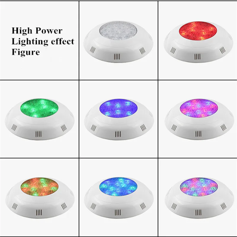 

Lighting Fountain LED Pool Light 18W 24W Wall Hanging Underwater Light Spa Party 12V RGB Colorful Swimming Pool Landscape LED