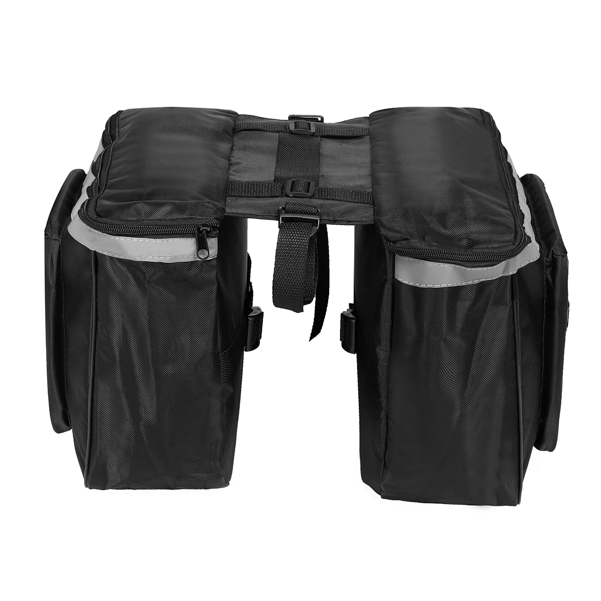 Flash Deal 20L Bicycle Rear Rack Seat Saddle Bag Cycling Bike Pannier Tail Storage Pouch Red/Blue/Black Reflective Binding Design Durable 5