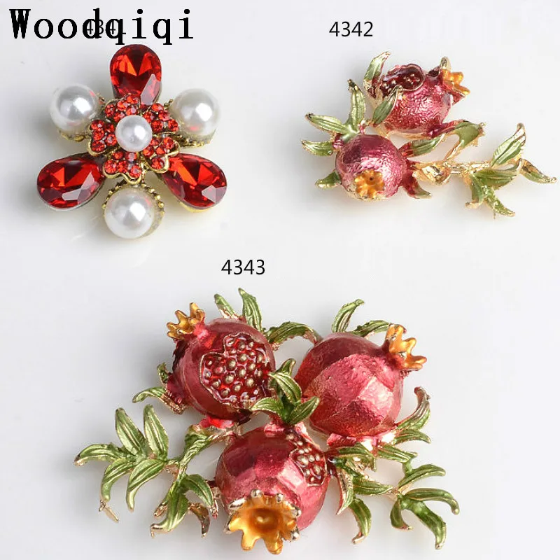 

Woodqiqi 20pcs/lot New flower rose alloy accessories bud diy bridal accessories pomegranate accessories