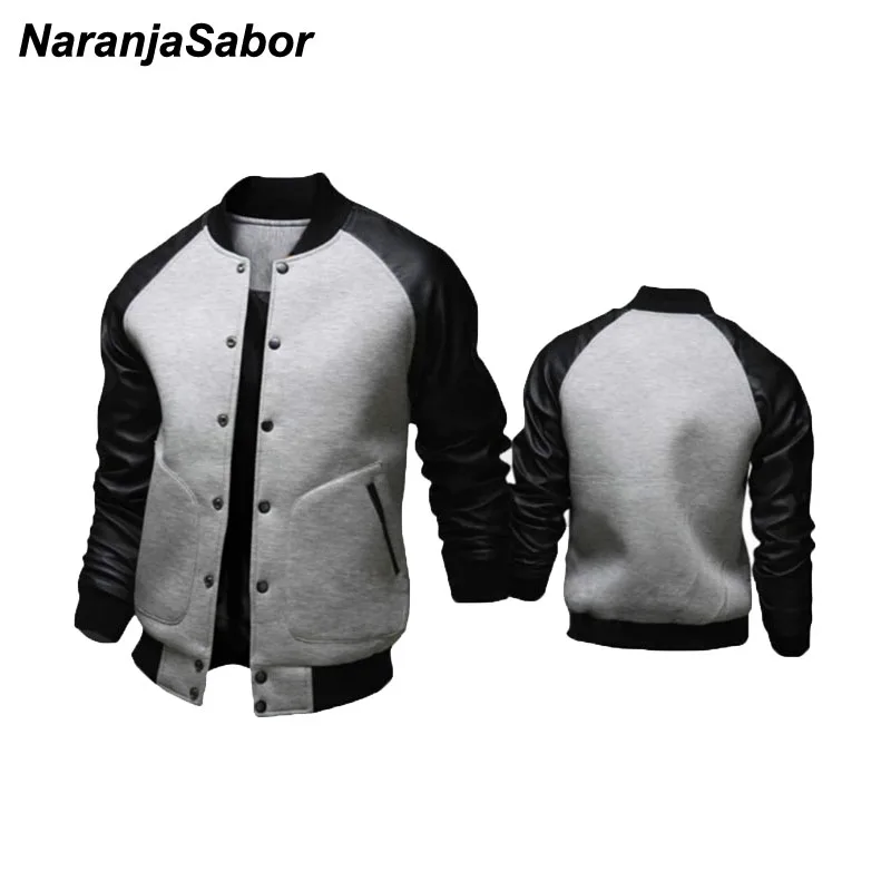 

NaranjaSabor 2019 New Men's Jacket Large Pockets Mens Coat Jacket Slim Button Decoration Baseball Street Wear Plus Size N527